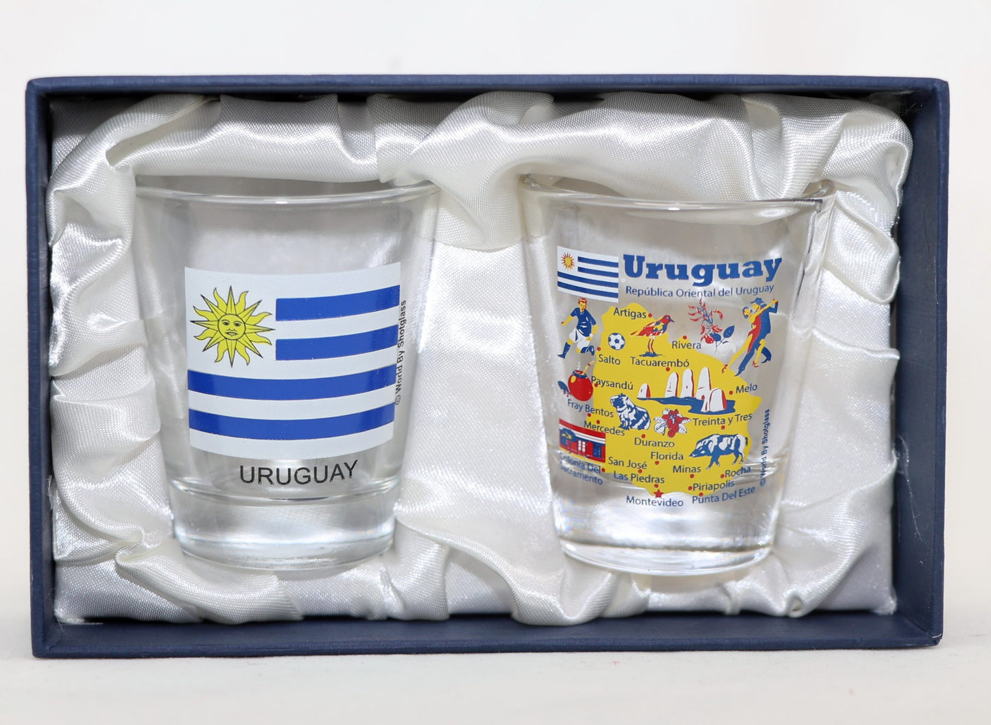 Uruguay Souvenir Boxed Shot Glass Set (Set of 2)