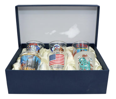 Utah United States USA Souvenir Boxed Shot Glass Set (Set of 6)