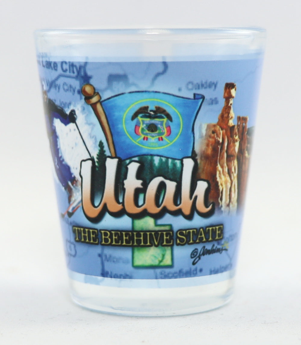 Utah Beehive State Elements Shot Glass