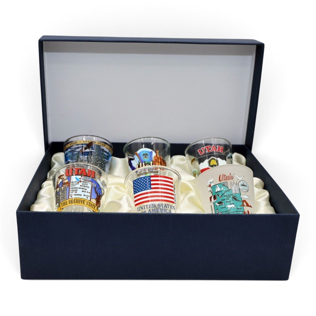 Utah United States USA Souvenir Boxed Shot Glass Set (Set of 6)