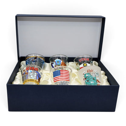 Utah United States USA Souvenir Boxed Shot Glass Set (Set of 6)