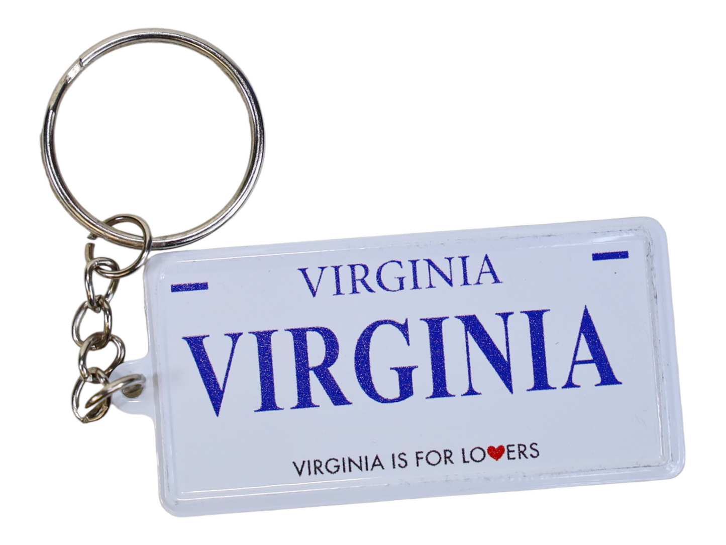 Virginia License Plate Aluminum Ultra-Slim Rectangular Souvenir Keychain 2.5" X 1.25"x 0.06"