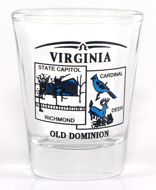 Virginia State Scenery Blue New Shot Glass