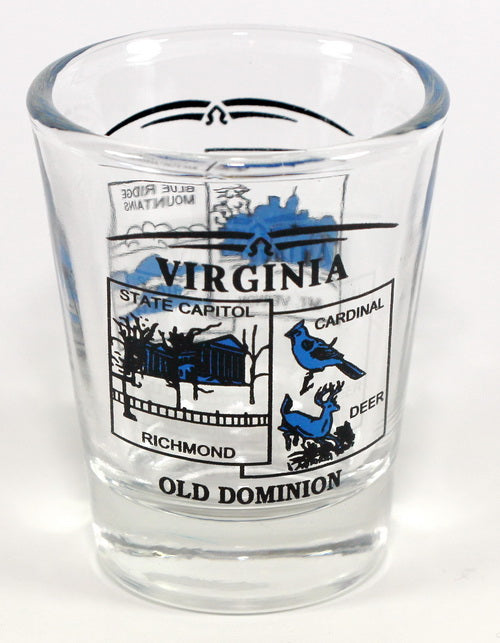 Virginia State Scenery Blue New Shot Glass