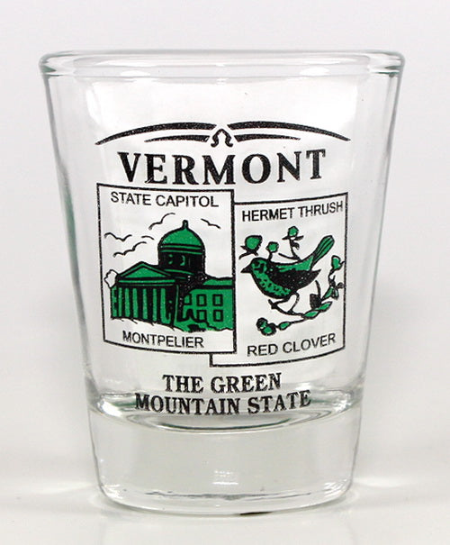 Vermont State Scenery Green New Shot Glass