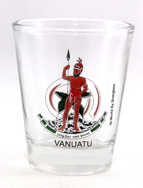 Vanuatu Coat Of Arms Shot Glass
