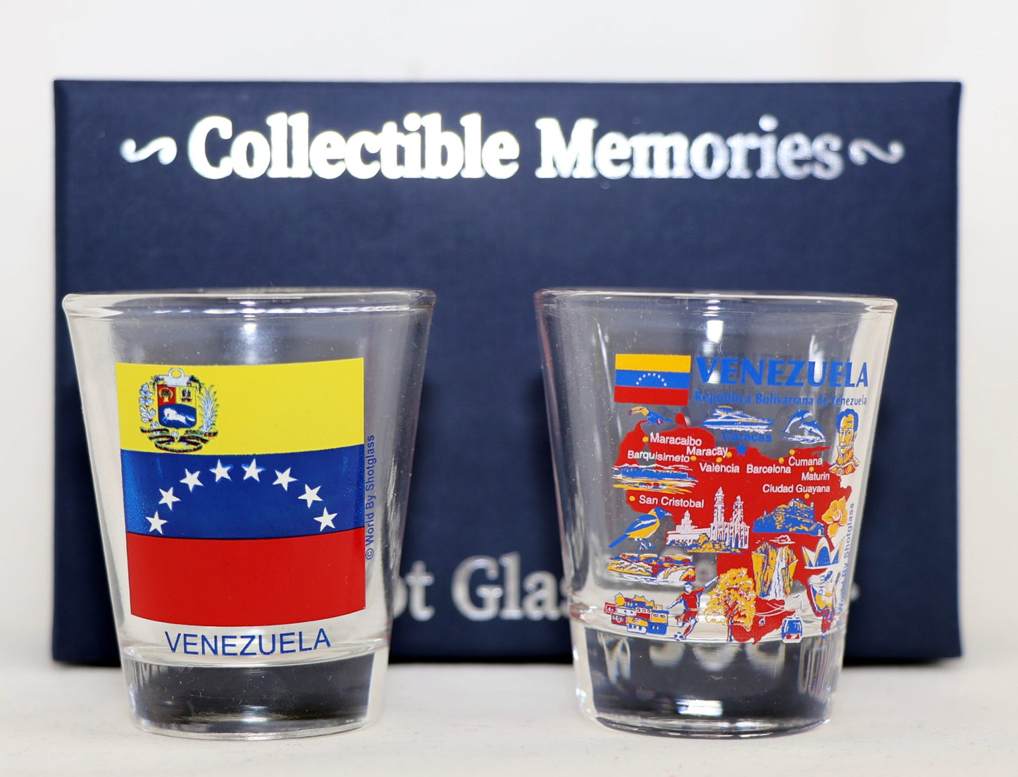 Venezuela Souvenir Boxed Shot Glass Set (Set of 2)