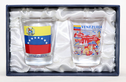 Venezuela Souvenir Boxed Shot Glass Set (Set of 2)