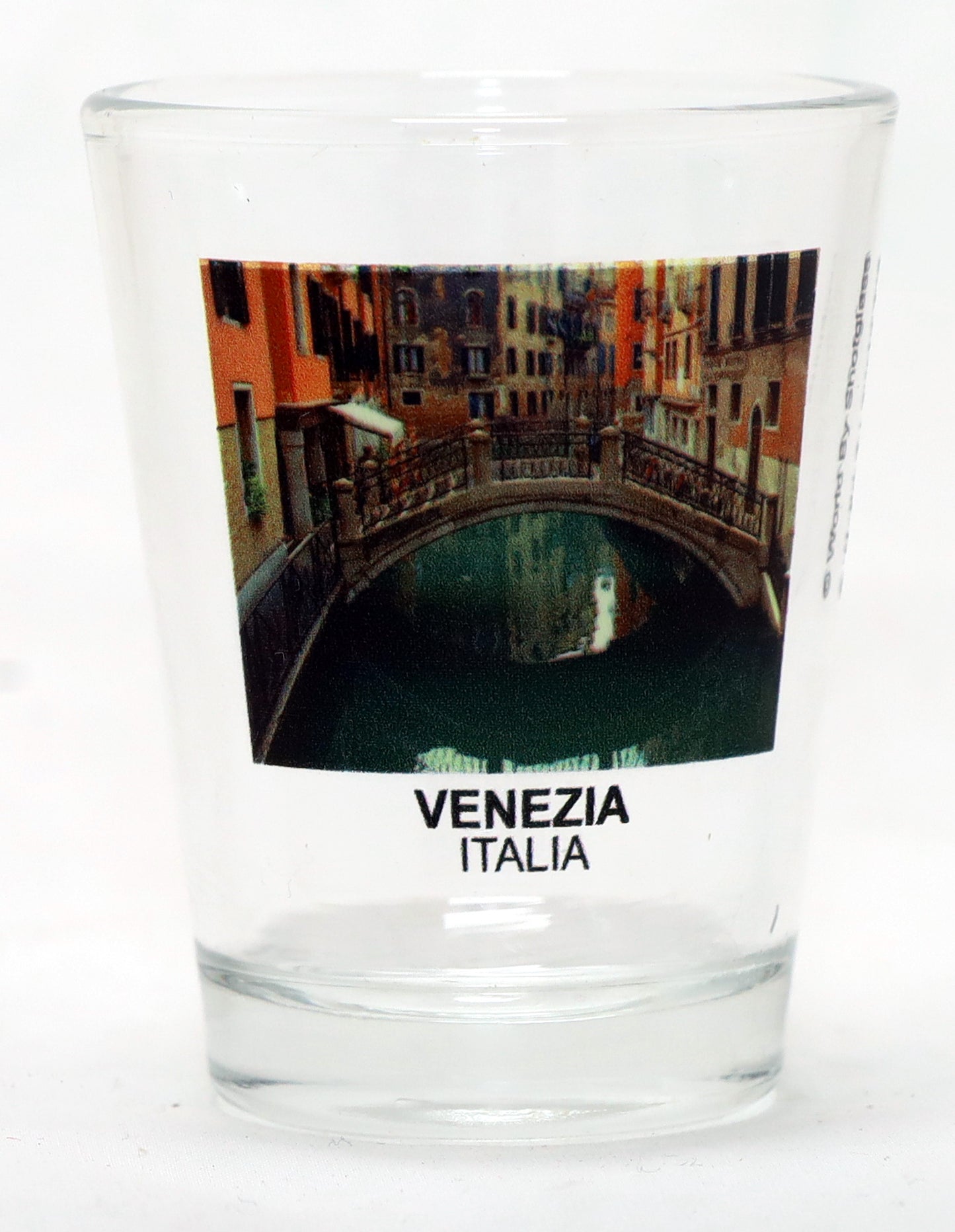 Venice Italy Canal Bridge and Reflections Color Photo Shot Glass