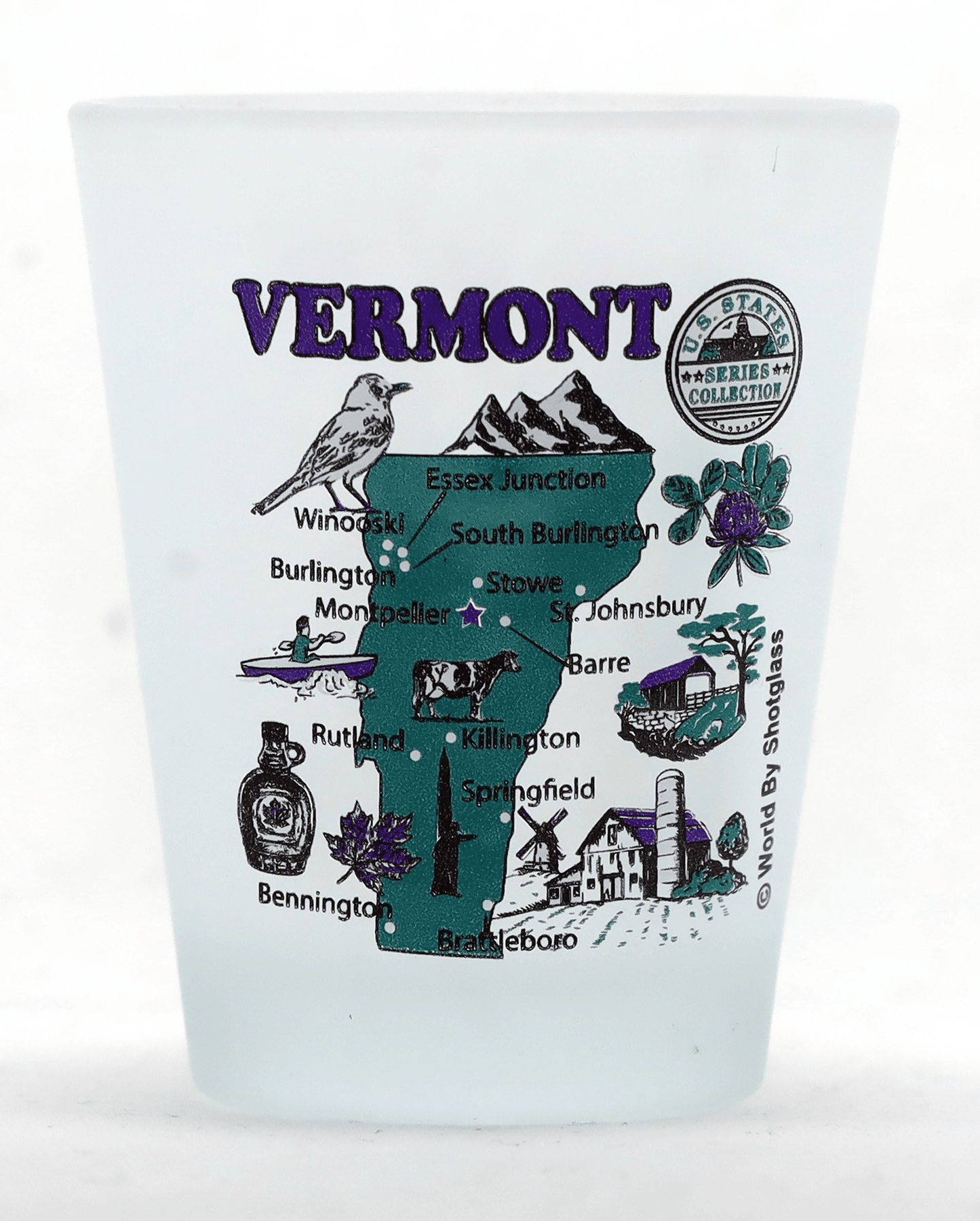 Vermont United States USA Souvenir Boxed Shot Glass Set (Set of 6)
