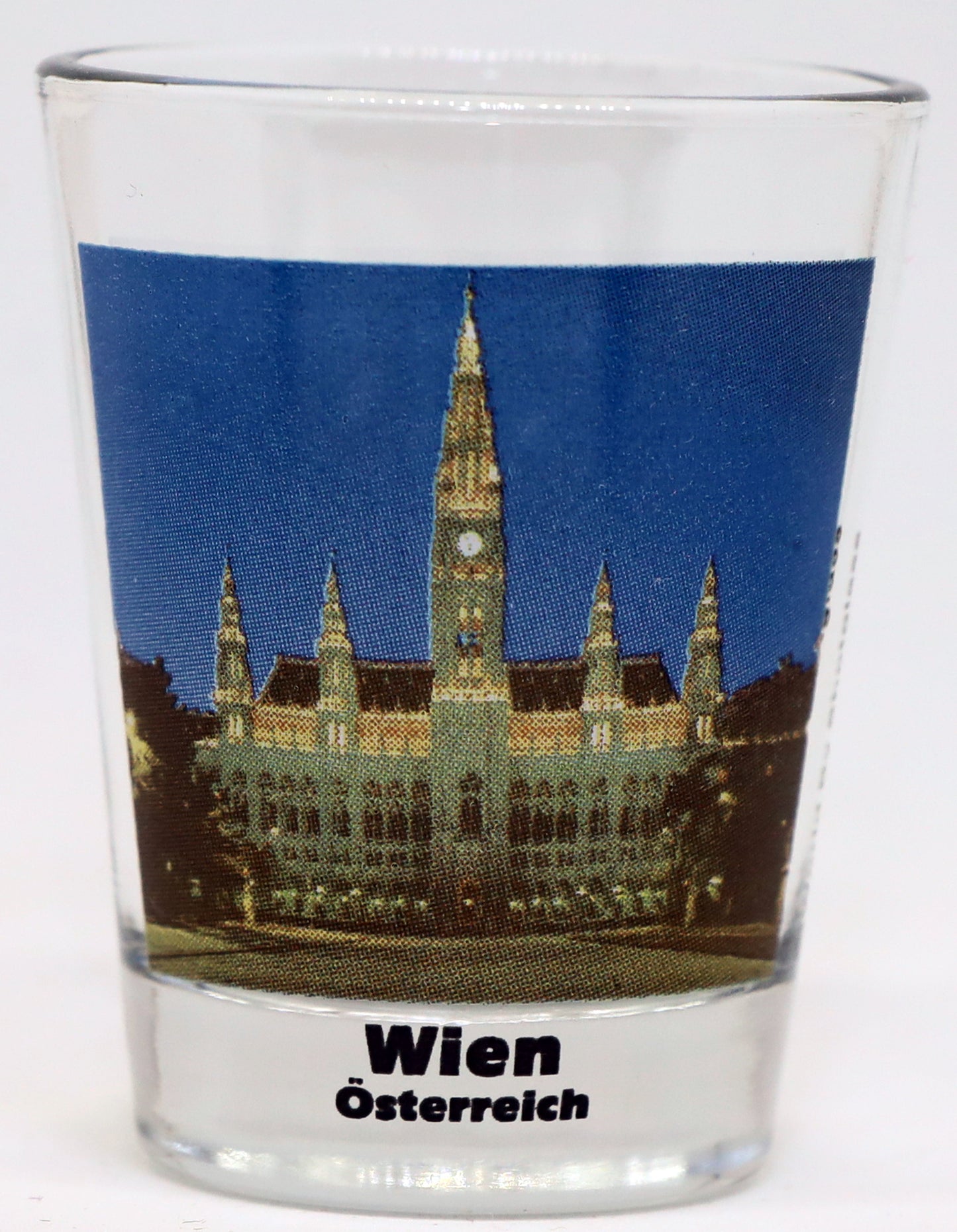 Vienna Wien Austria Rathaus City Hall Color Photo Shot Glass