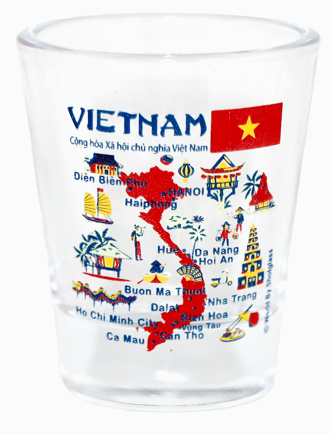 Vietnam Souvenir Boxed Shot Glass Set (Set of 2)