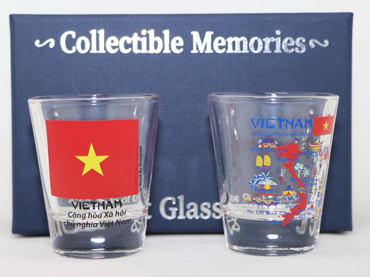 Vietnam Souvenir Boxed Shot Glass Set (Set of 2)