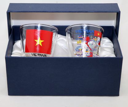 Vietnam Souvenir Boxed Shot Glass Set (Set of 2)