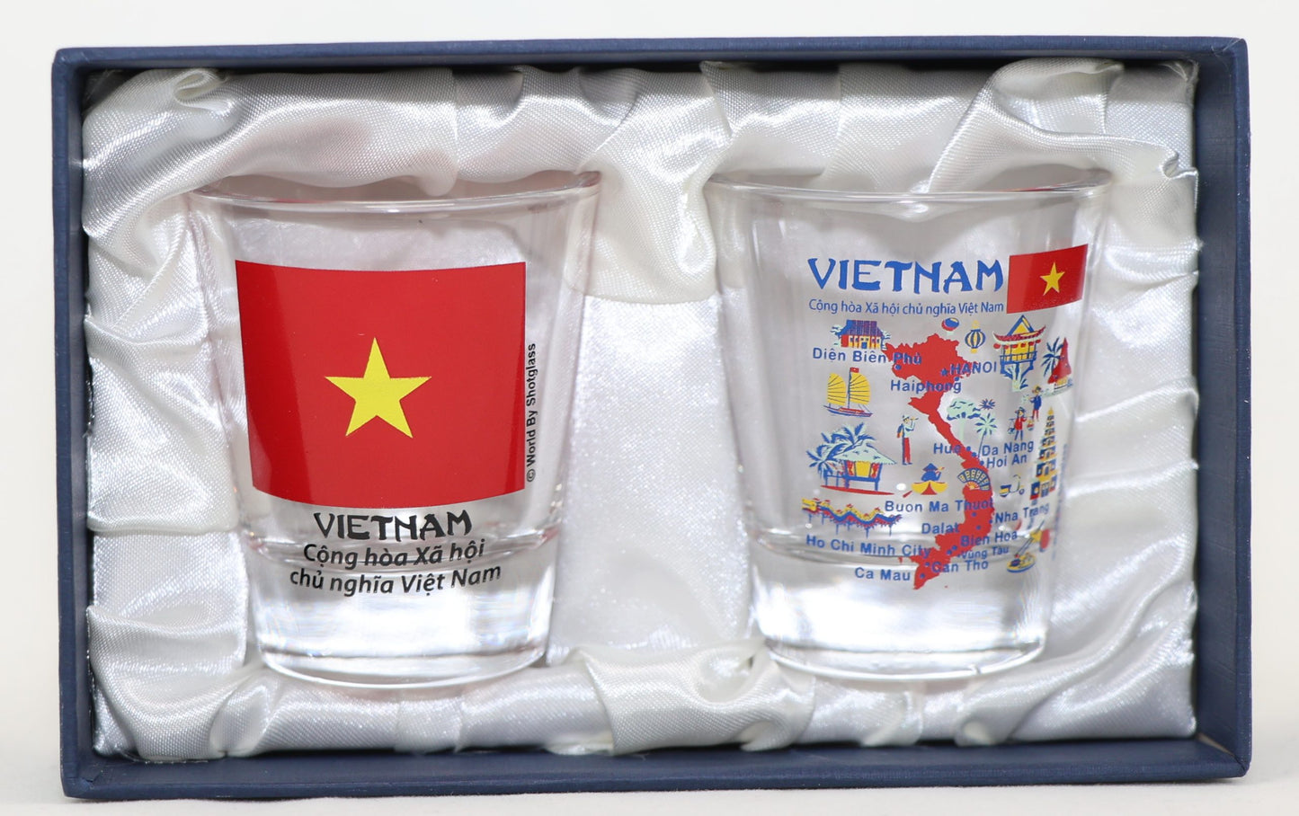 Vietnam Souvenir Boxed Shot Glass Set (Set of 2)