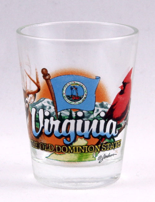 Virginia Old Dominion State Elements Shot Glass