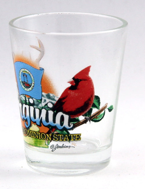 Virginia Old Dominion State Elements Shot Glass