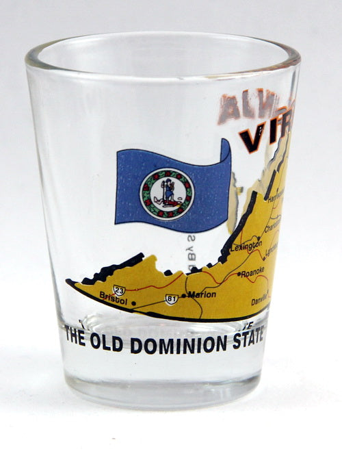 Virginia The Old Dominion State All-American Collection Shot Glass