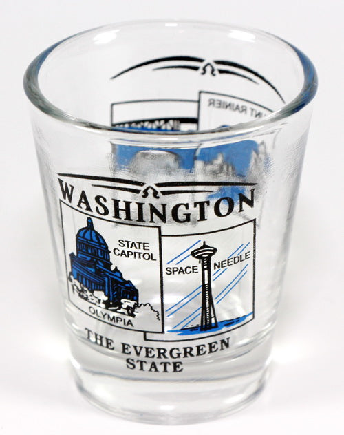 Washington State Scenery Blue New Shot Glass