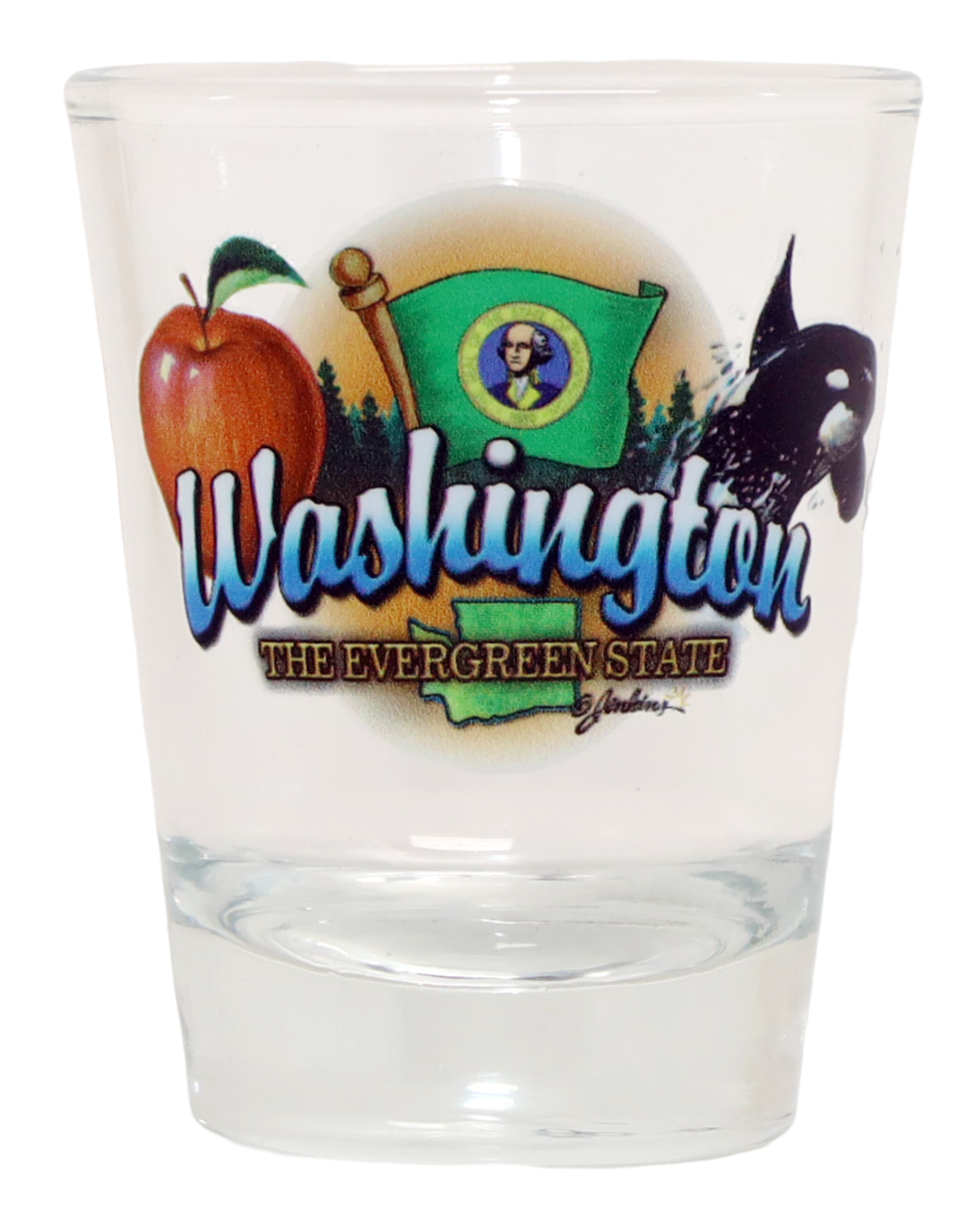 Washington Evergreen State Elements Shot Glass