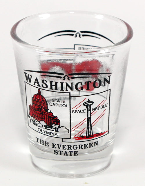Washington State Scenery Red New Shot Glass
