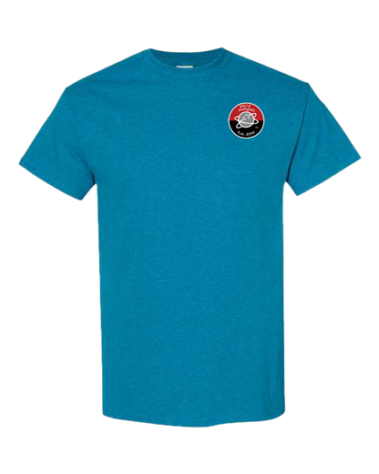 T-Shirt Gildan Adult Heavy Cotton Double-Sided Color *Sapphire Antique* Brand World By Shotglass