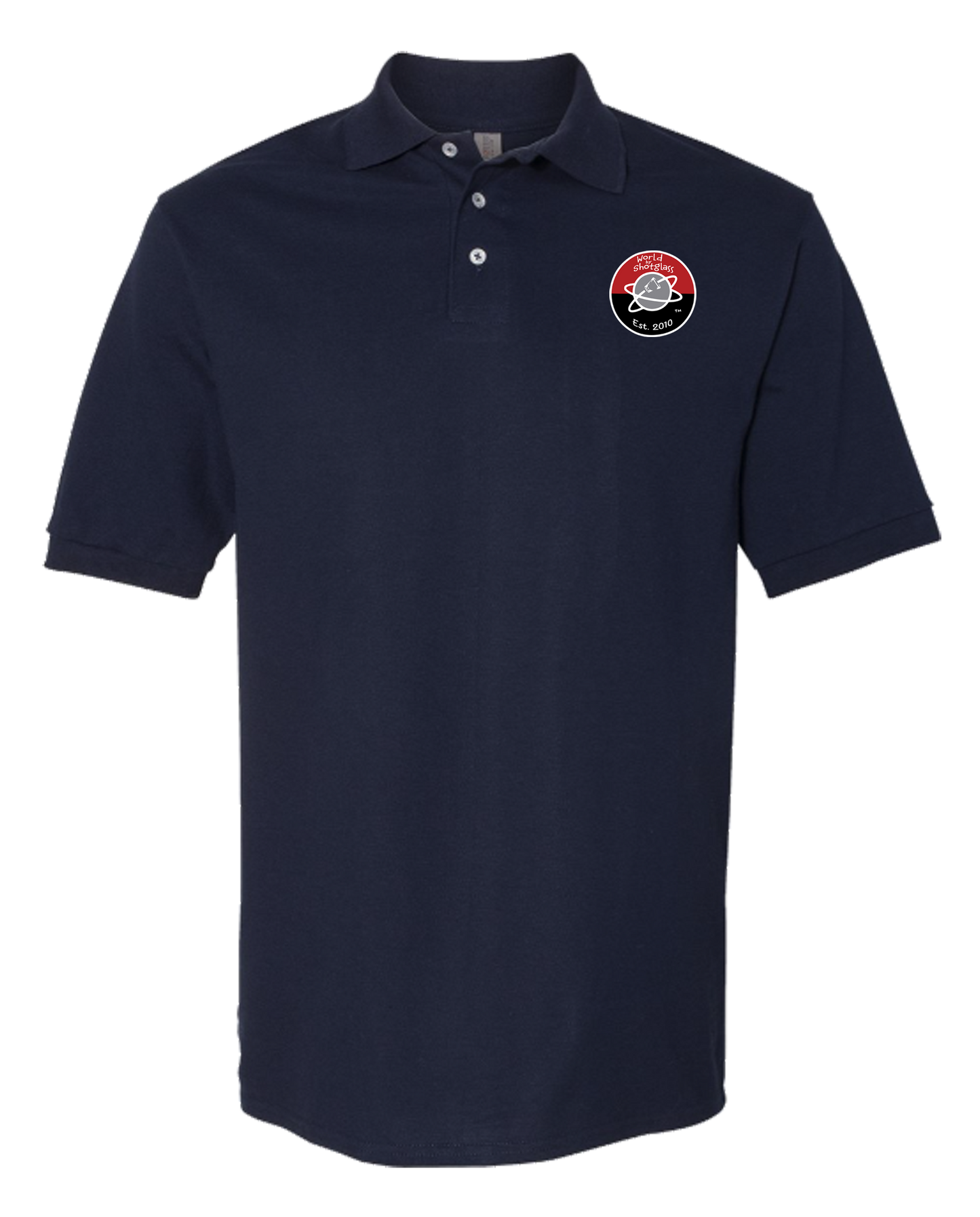 Jerzees Mens Premium 100% Cotton Piqué Polo Color *Navy* Brand World By Shotglass