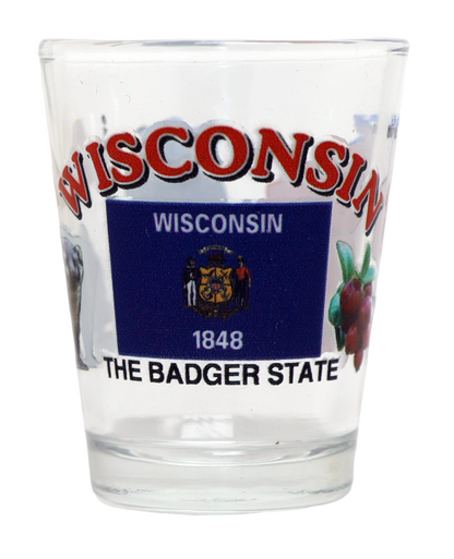Wisconsin United States USA Souvenir Boxed Shot Glass Set (Set of 6)