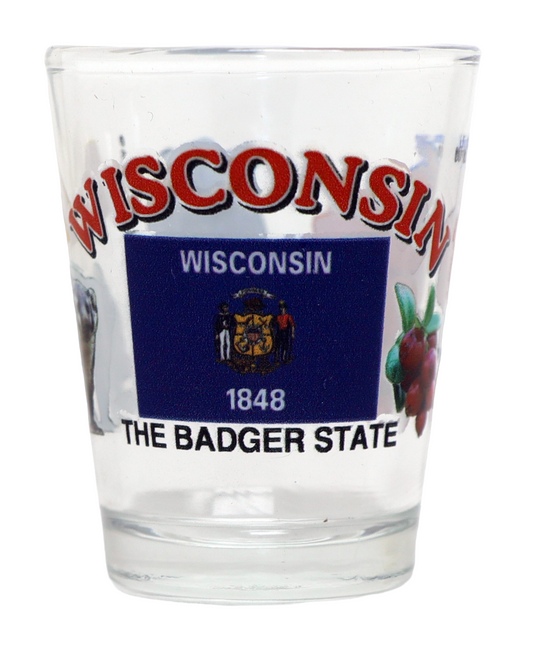 Wisconsin The Badger State All-American Collection Shot Glass