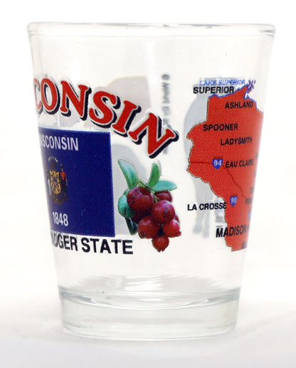 Wisconsin The Badger State All-American Collection Shot Glass