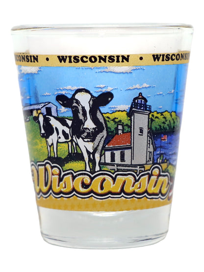 Wisconsin United States USA Souvenir Boxed Shot Glass Set (Set of 6)