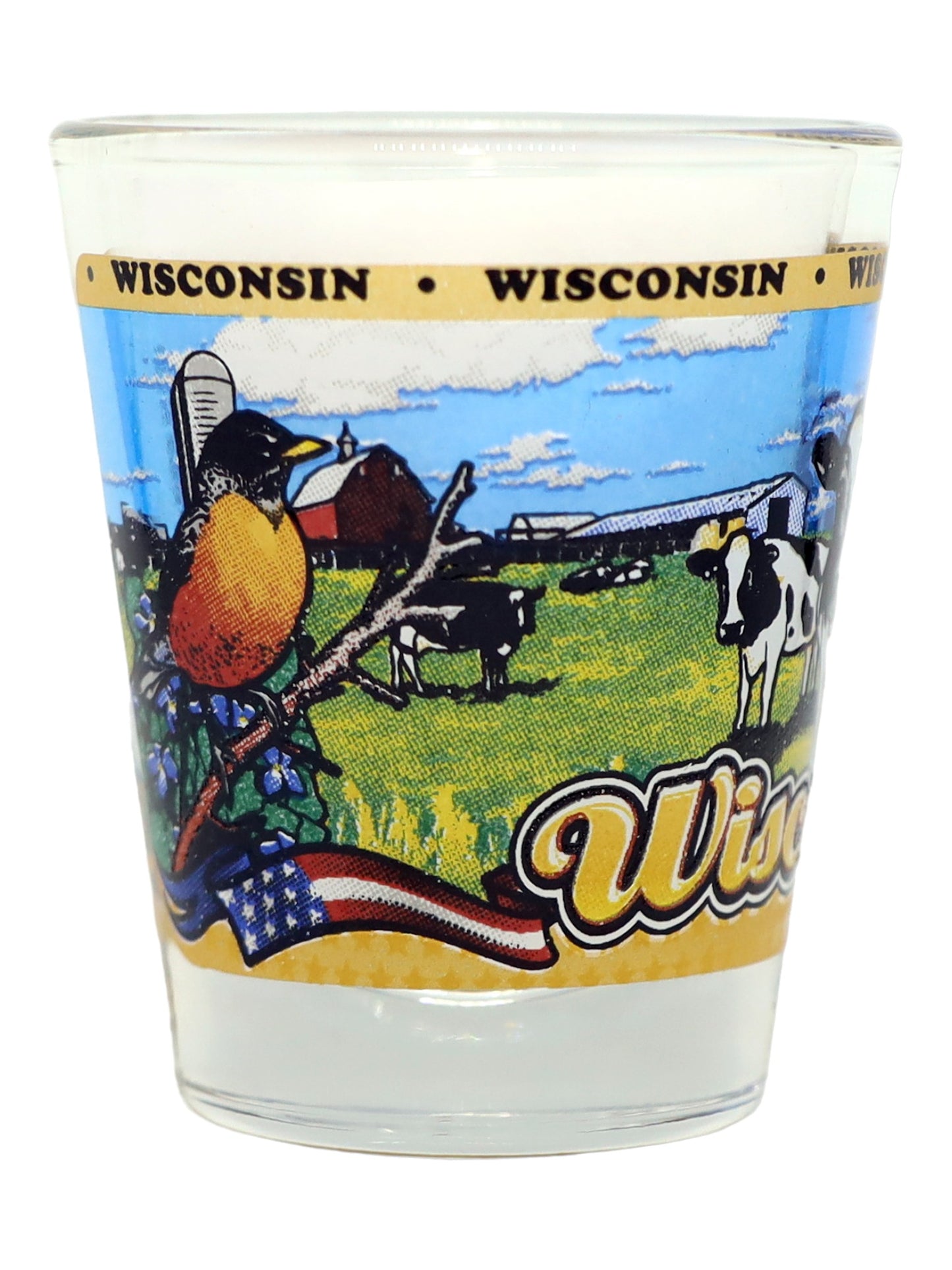 Wisconsin State Wraparound Shot Glass