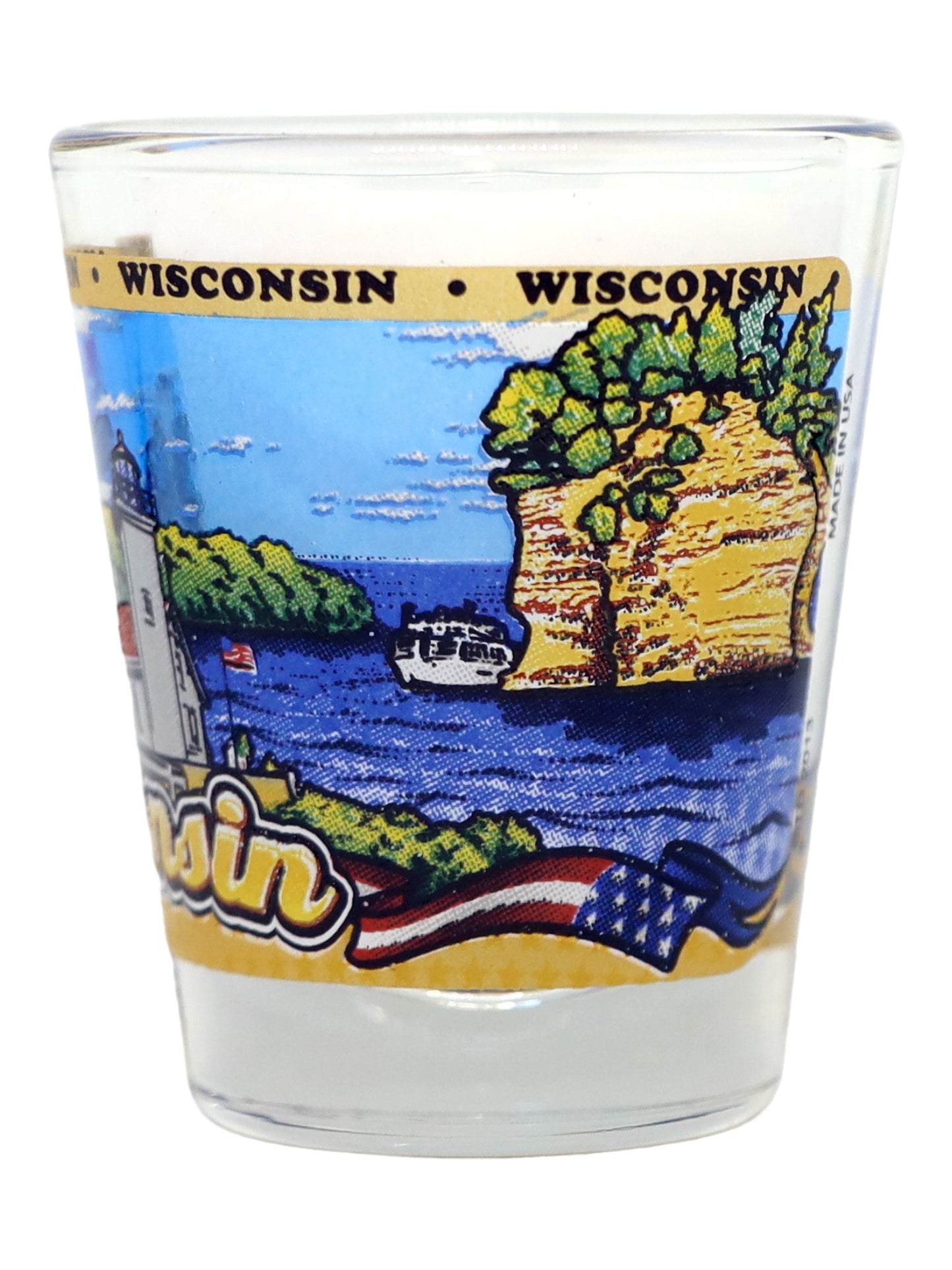 Wisconsin State Wraparound Shot Glass