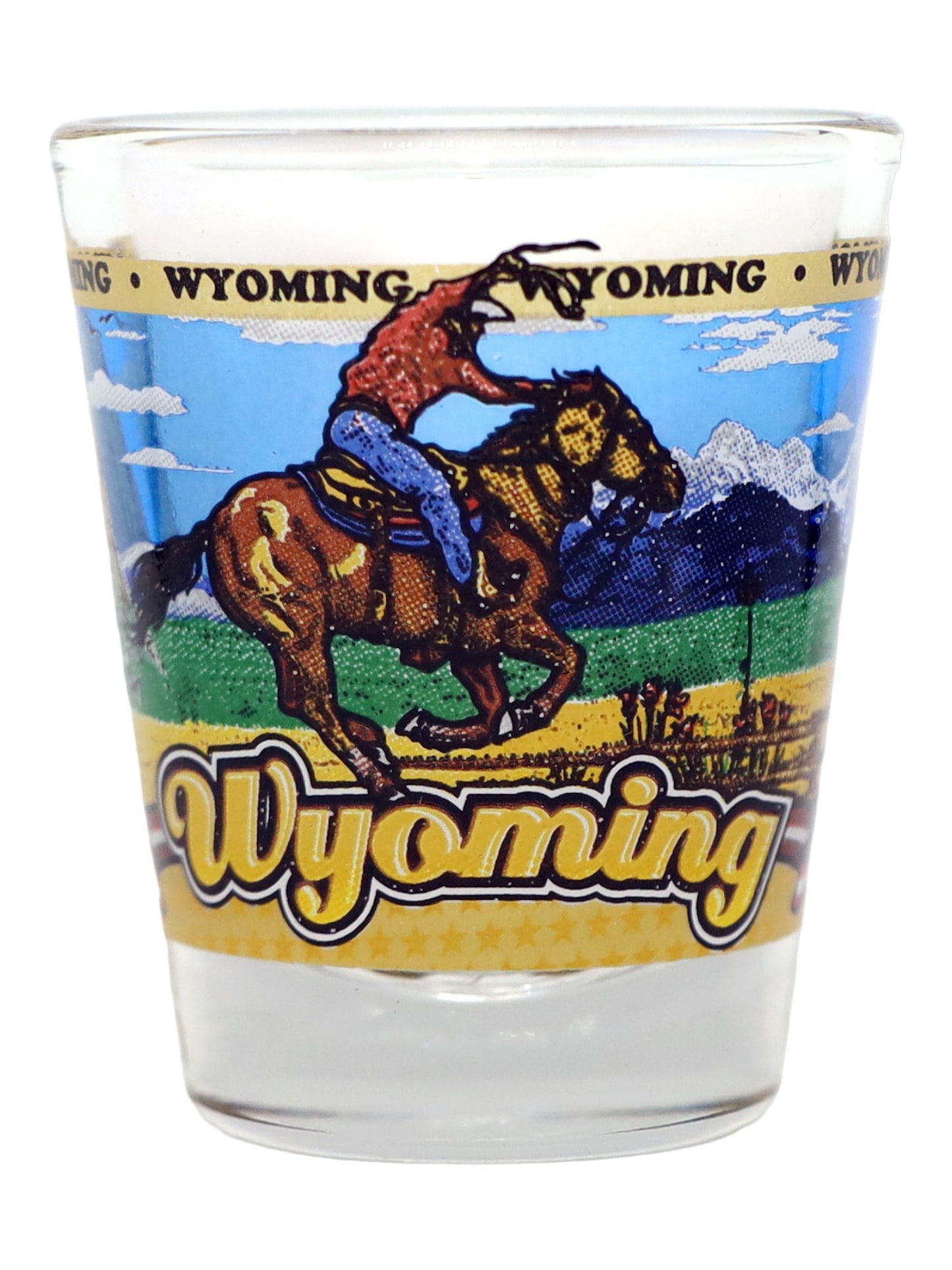 Wyoming State Wraparound Shot Glass