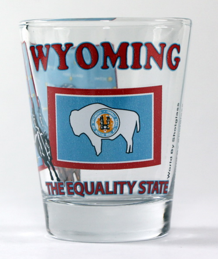 Wyoming The Equality State All-American Collection Shot Glass