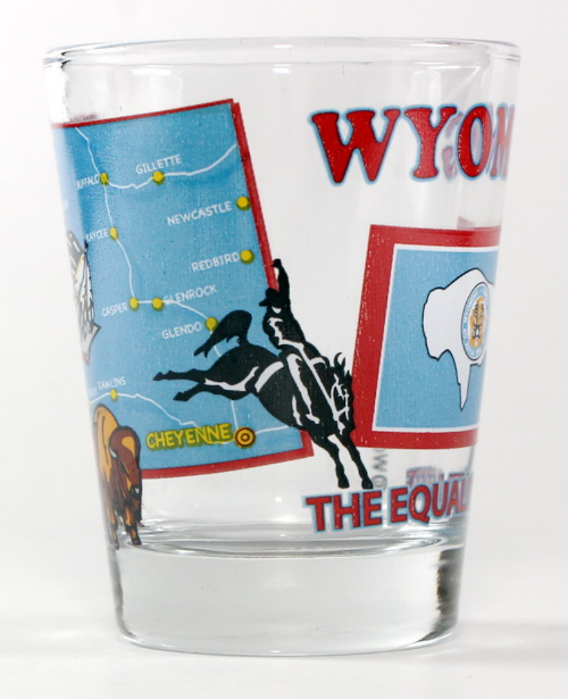Wyoming The Equality State All-American Collection Shot Glass