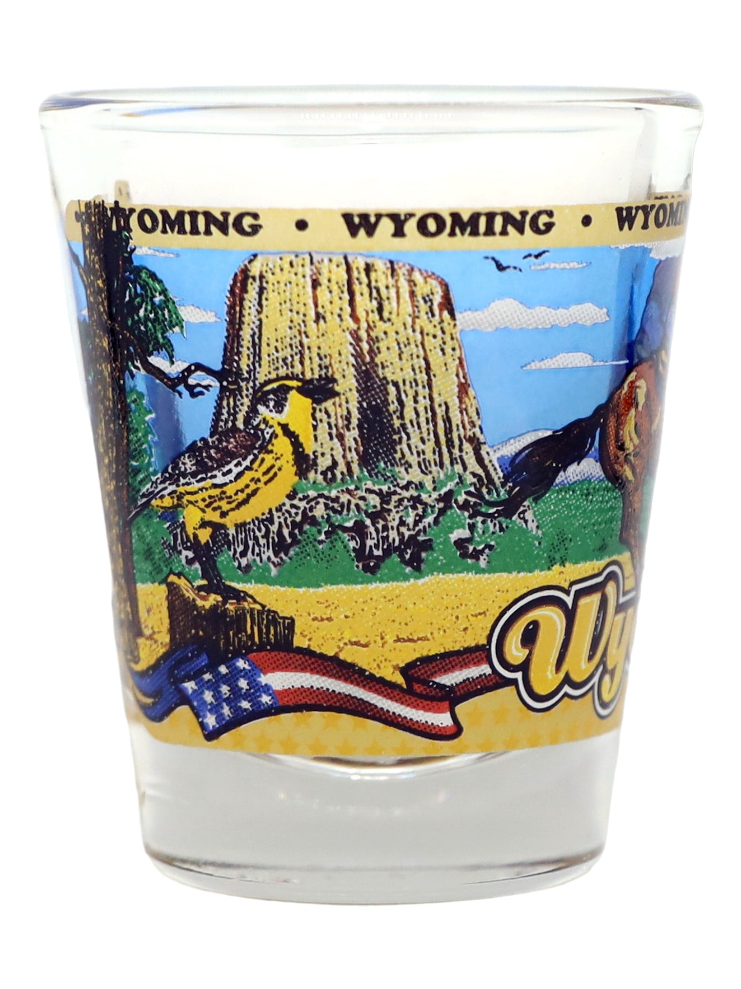 Wyoming State Wraparound Shot Glass