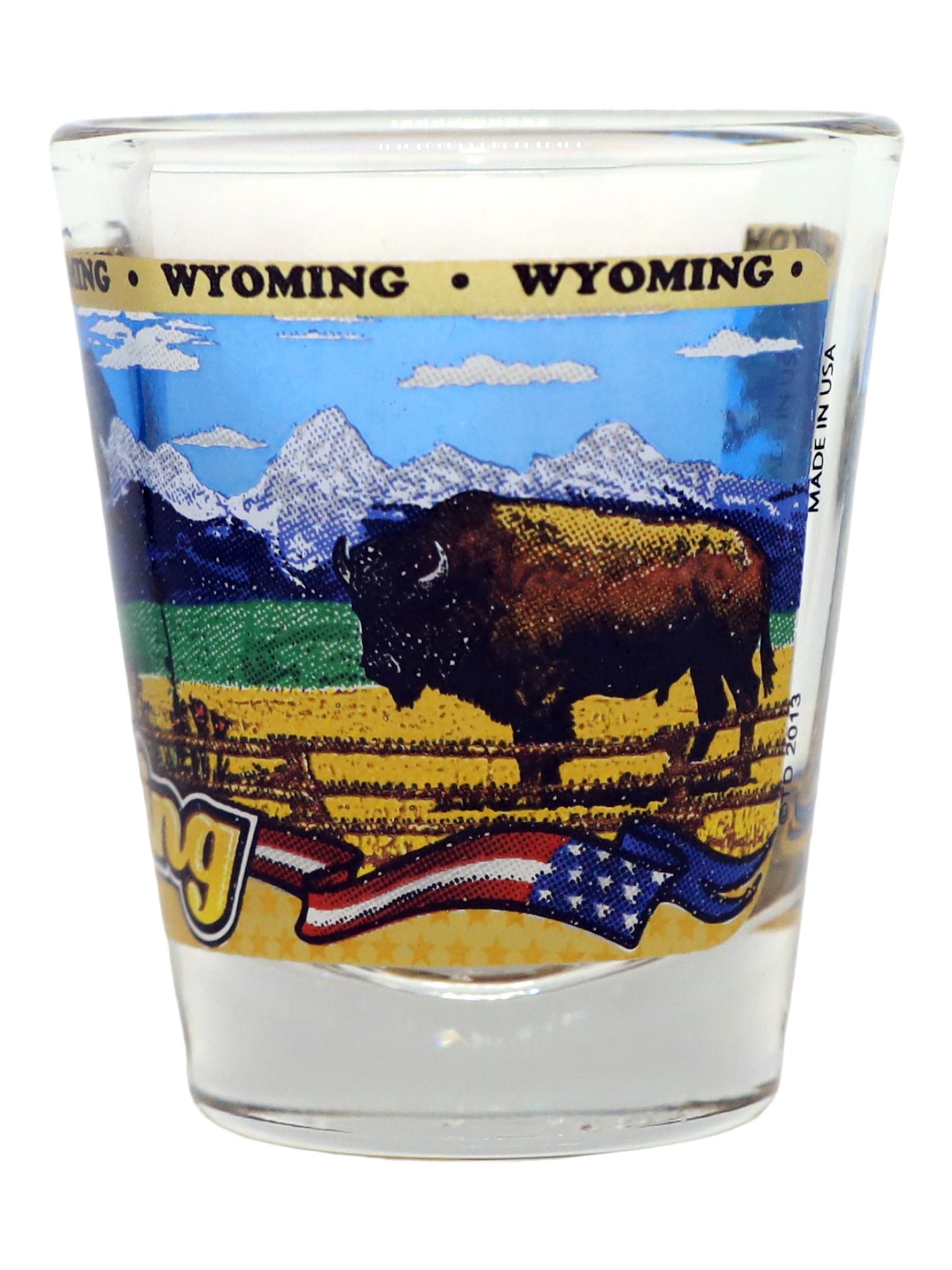 Wyoming State Wraparound Shot Glass