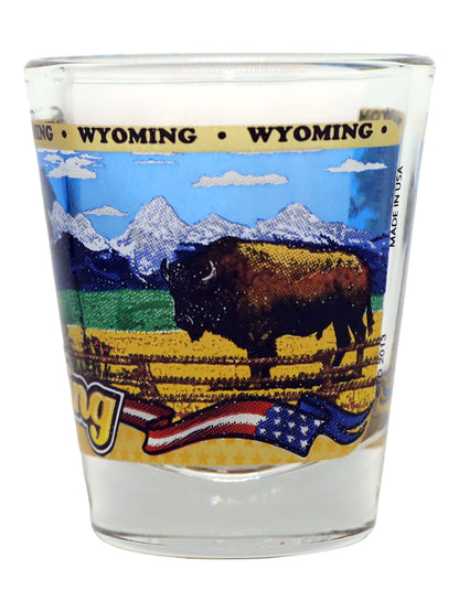 Wyoming State Wraparound Shot Glass