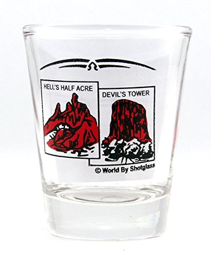 Wyoming State Scenery Red New Shot Glass