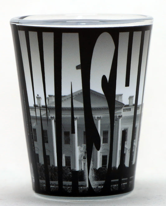 Washington DC Black XL Letters All-Around Shot Glass