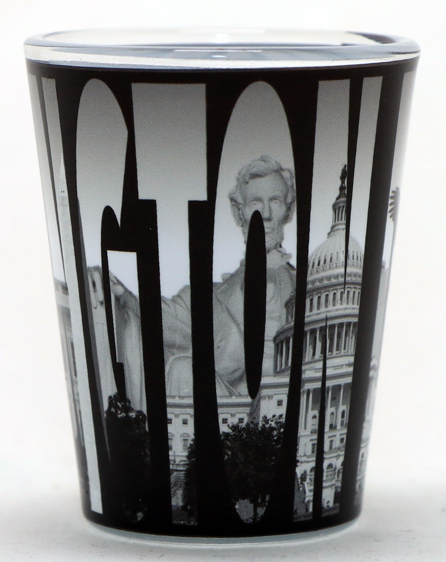 Washington DC Black XL Letters All-Around Shot Glass