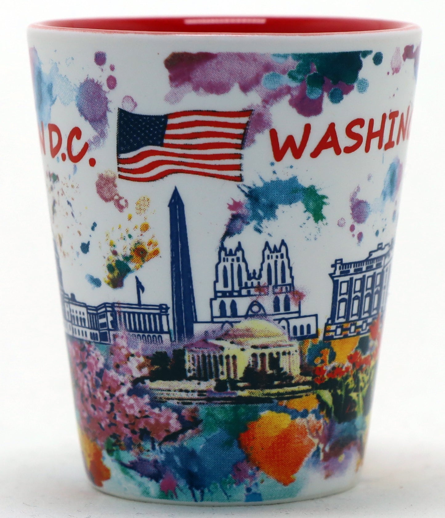 Washington DC Ceramic Light Water Color Shot Glass