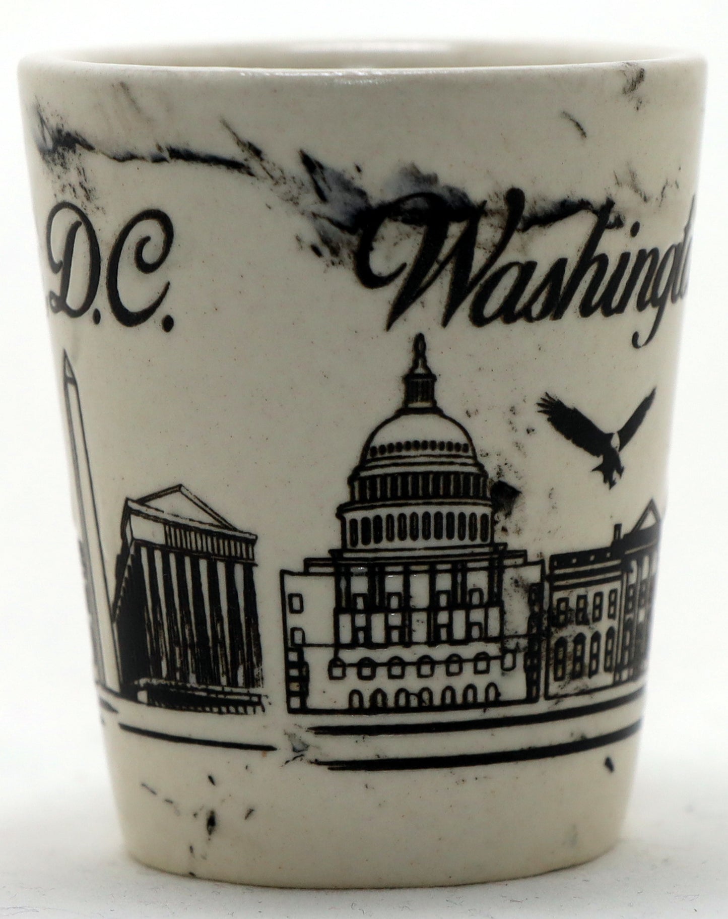 Washington DC Drip Line Ceramic Shot Glass