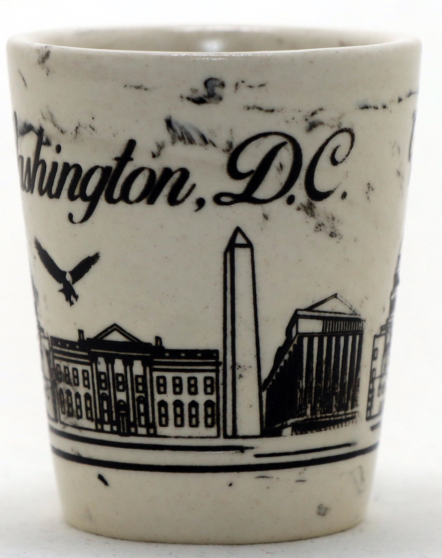 Washington DC Drip Line Ceramic Shot Glass