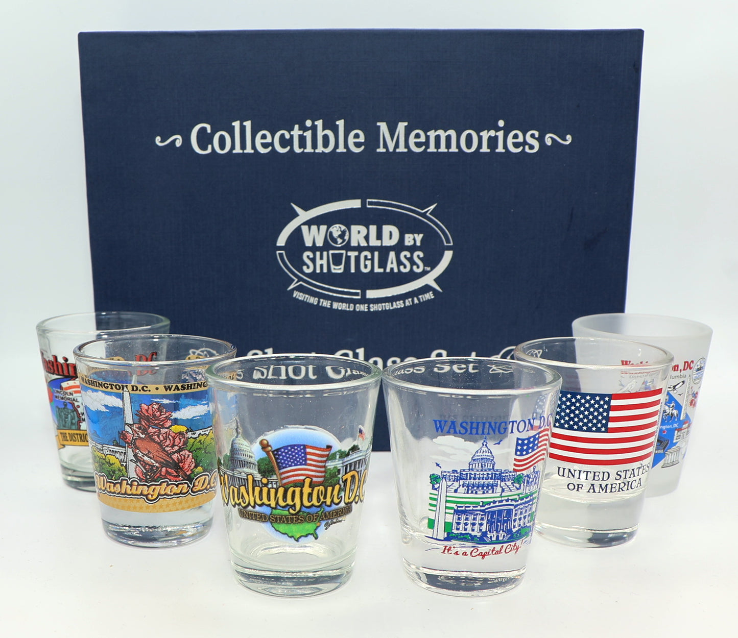 Washington DC United States USA Souvenir Boxed Shot Glass Set (Set of 6)