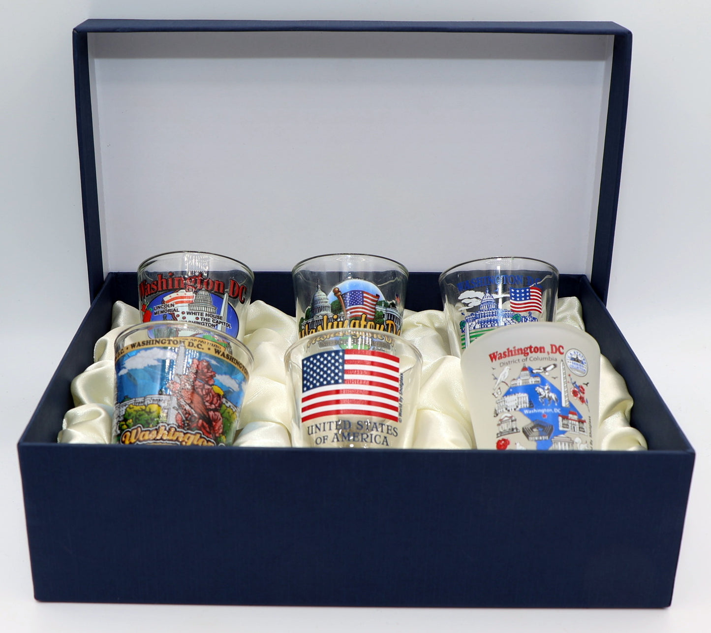 Washington DC United States USA Souvenir Boxed Shot Glass Set (Set of 6)