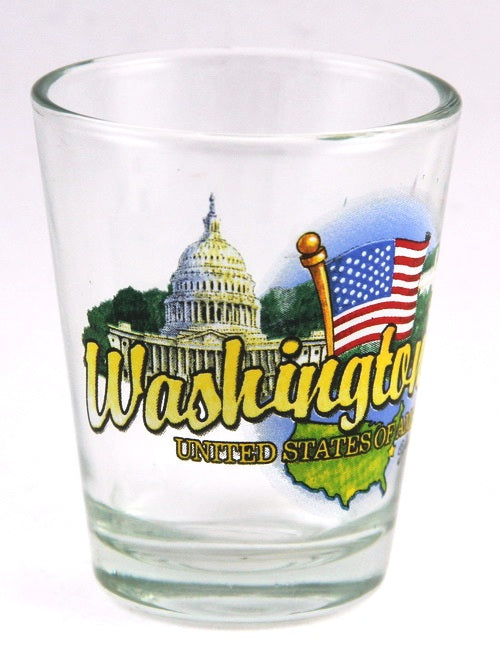 Washington DC State Elements Shot Glass