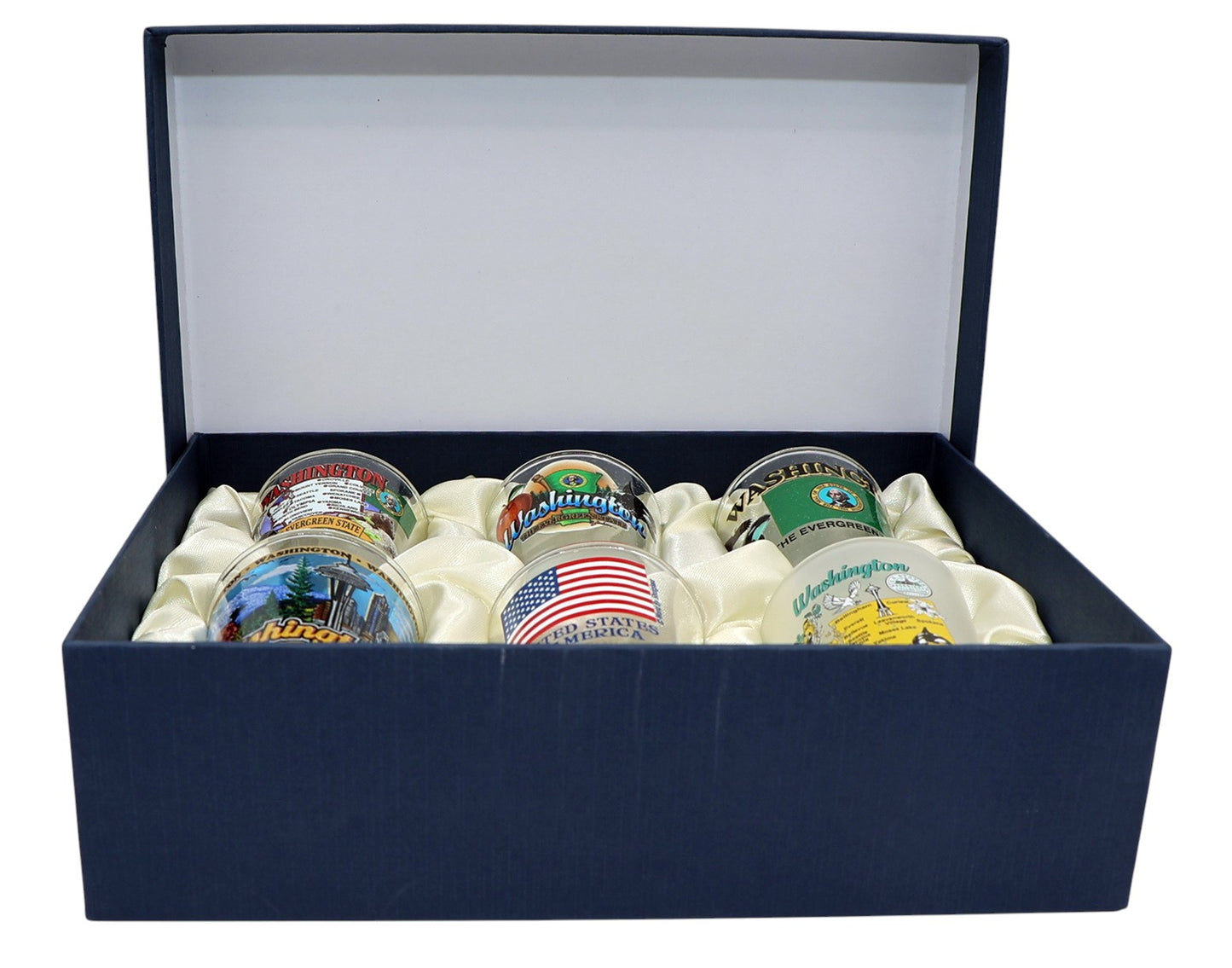 Washington United States USA Souvenir Boxed Shot Glass Set (Set of 6)