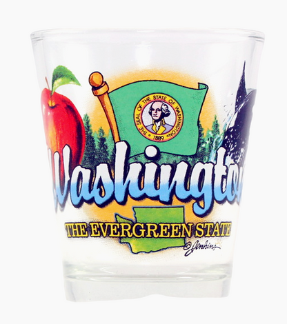 Washington United States USA Souvenir Boxed Shot Glass Set (Set of 6)